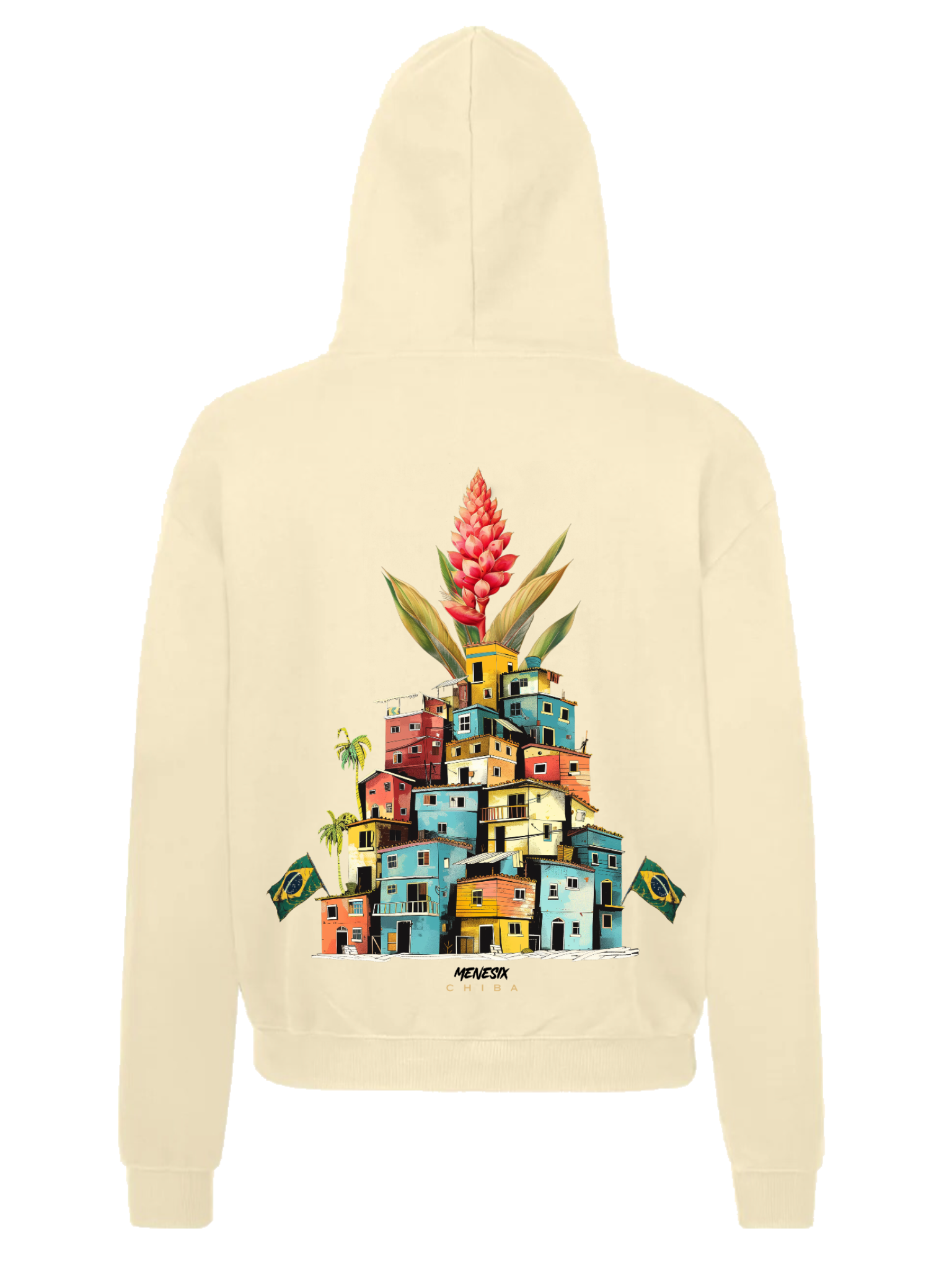 Menesix Favela Cream oversized hoody